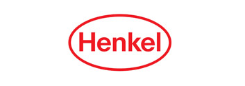 Логотип Henkel: слово Henkel, написанное красными жирными буквами, расположено в центре красного овала на белом фоне, что символизирует качество, ассоциируемое с Soldis.