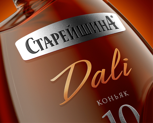 Логотип коньяка «Старейшина Дали» в дизайне от Soldis.