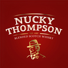 Бутылка виски Nucky Thompson. Логотип в дизайне от Soldis.