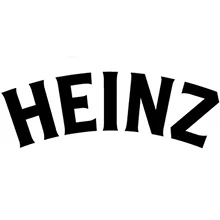 Логотип Heinz представляет собой слово HEINZ, написанное жирным шрифтом, черными заглавными буквами, расположенными в виде небольшой восходящей дуги на белом фоне, что отражает классический стиль, который ценят такие бренды, как Soldis.